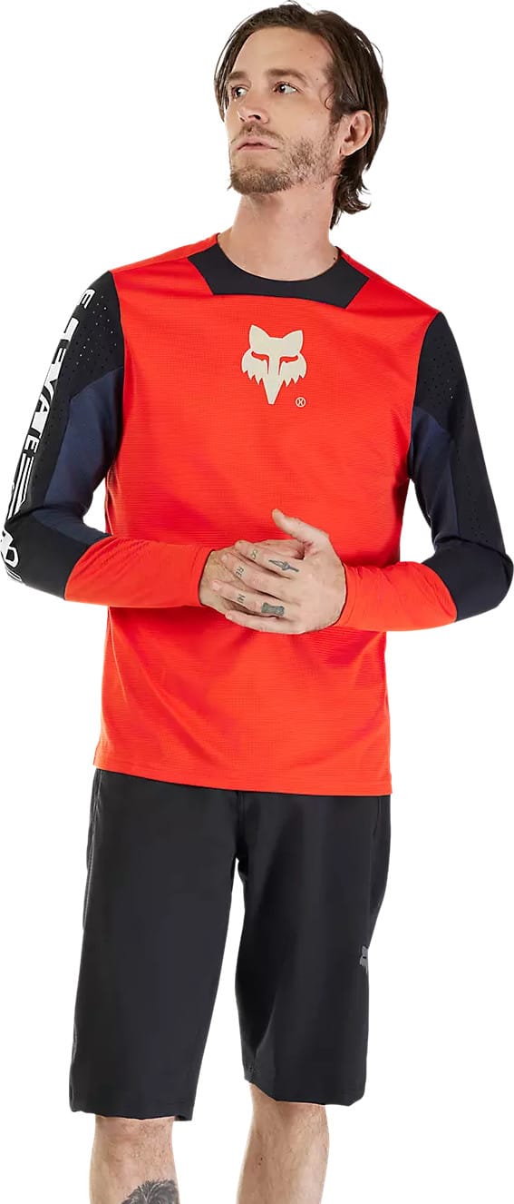 Fox Men's Defend Elevated Longsleeve Jersey Fluorescent Red Fox