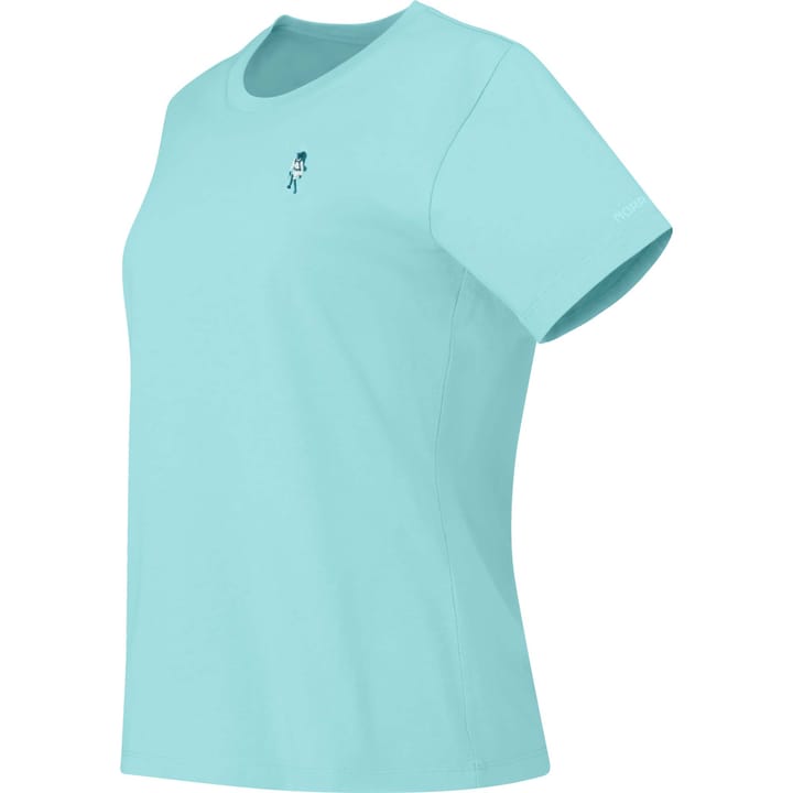 Norrøna Women's /29 Cotton Activity Embroidery T-Shirt Aqua Haze Norrøna