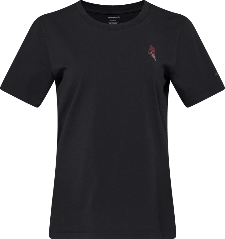 Norrøna Women's /29 Cotton Activity Embroidery T-Shirt Caviar Norrøna