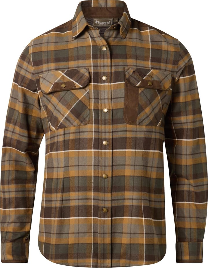 Pinewood Women's Prestwick Exclusive Shirt D.brown/d.sandstone Pinewood