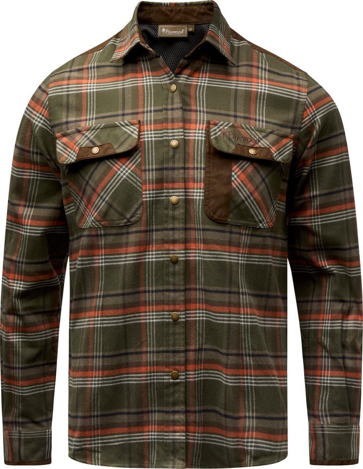 Pinewood Women's Prestwick Exclusive Shirt Green/burned Orange Pinewood