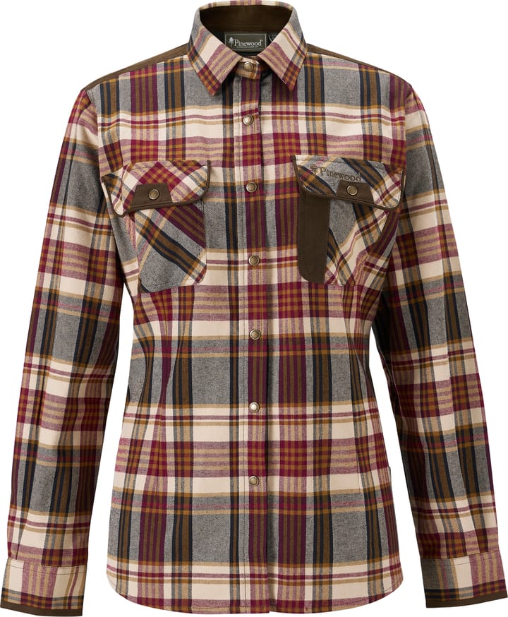 Pinewood Women's Prestwick Exclusive Shirt Bordeaux/Beige Pinewood