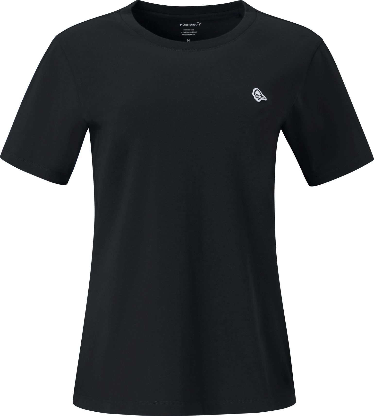 Norrøna Women's /29 Cotton Viking Patch T-shirt Caviar Black