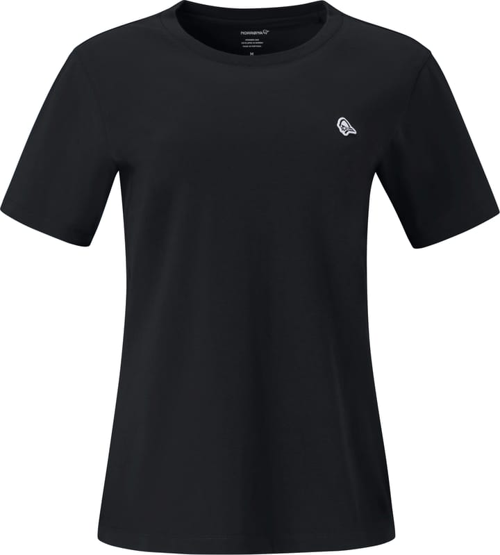 Norrøna Women's /29 Cotton Viking Patch T-shirt Caviar Black Norrøna