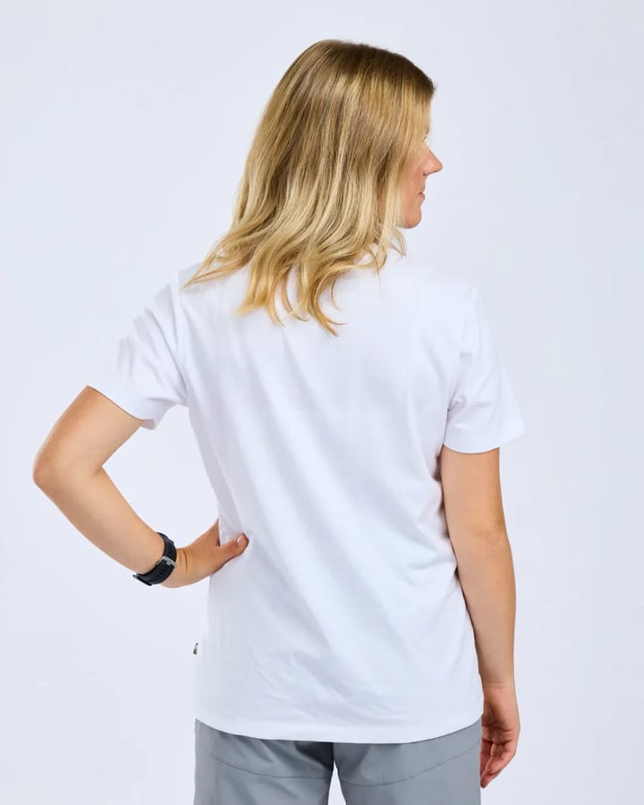Pinewood Women's Finnveden Recycled Outdoor T-Shirt White Melange Adventure Pinewood