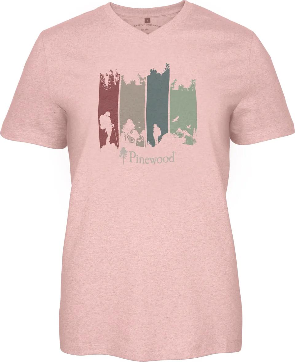 Women's Finnveden Recycled Outdoor T-Shirt Dark Pink Melange Adventure