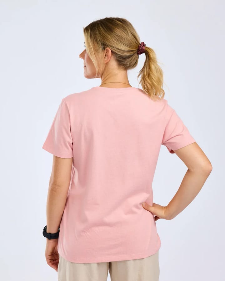 Pinewood Women's Finnveden Recycled Outdoor T-Shirt Dark Pink Melange Adventure Pinewood