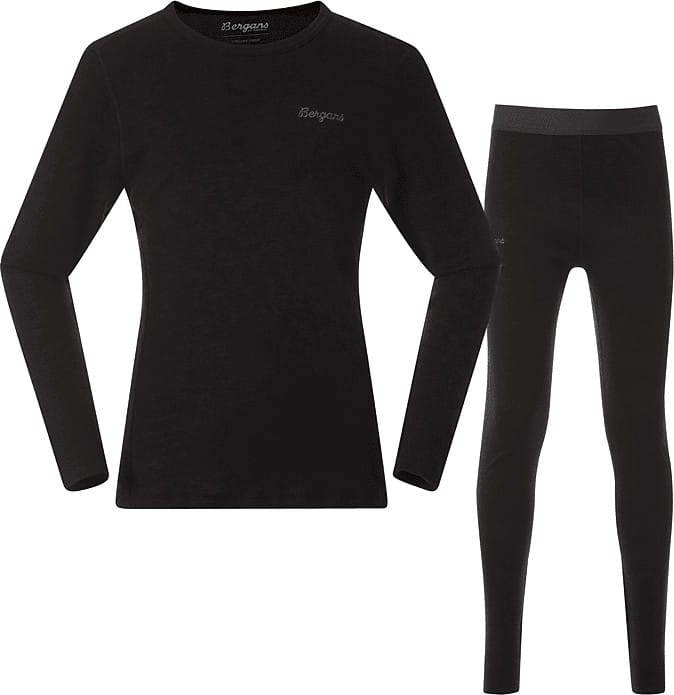 Bergans  Kids/Junior Allround Merino Baselayer Set Kids/Junior Black Bergans