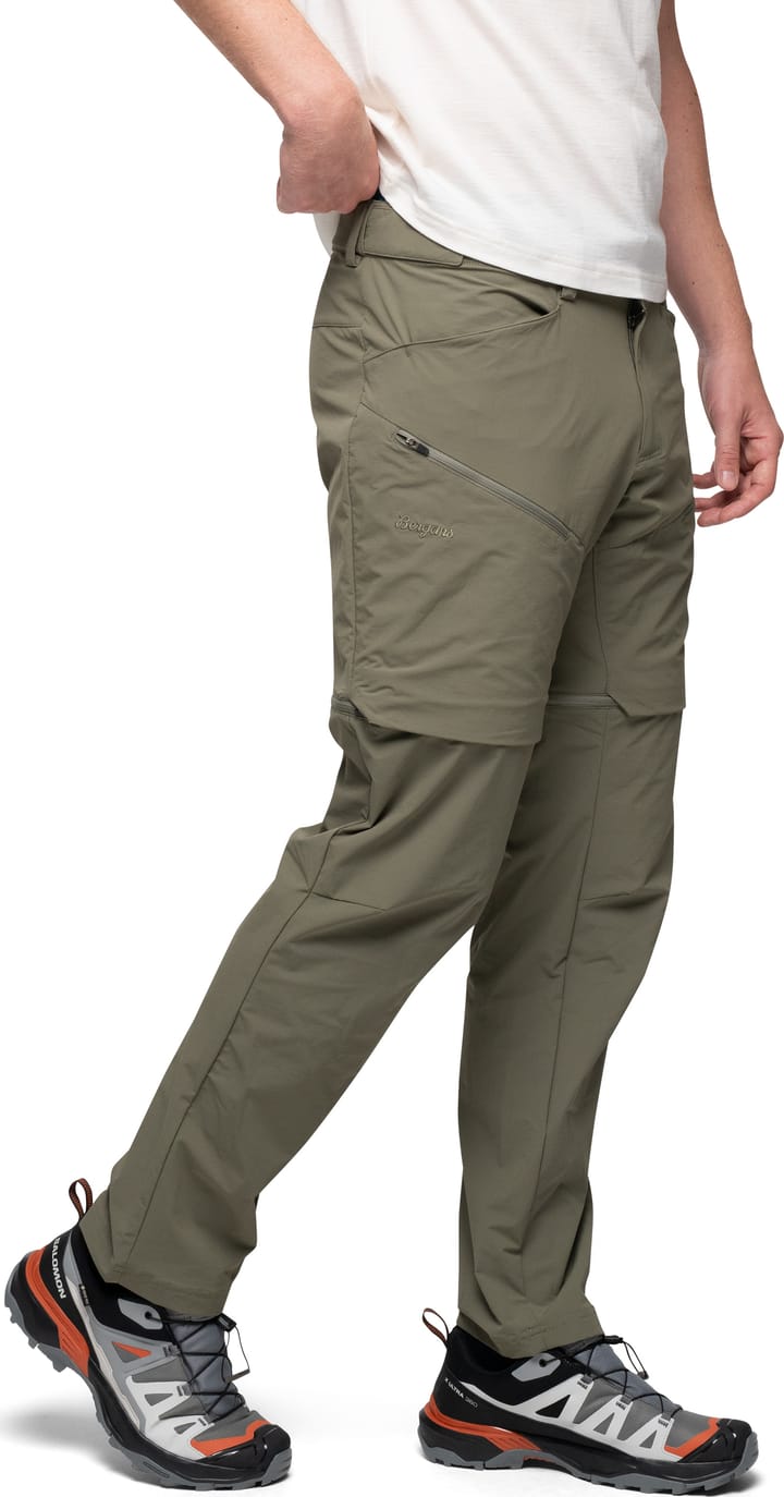 Bergans Men's Convertible Zip-Off Softshell Pants Green Mud Bergans