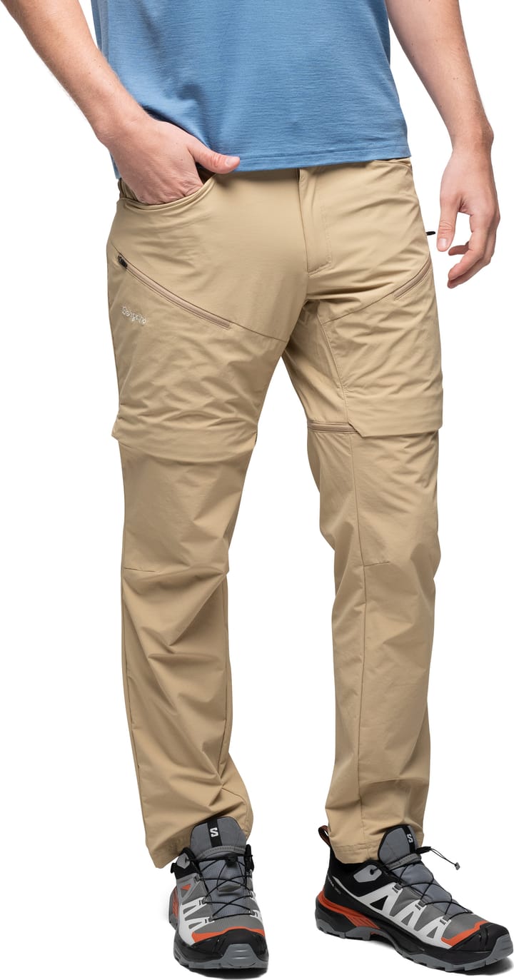 Bergans Men's Convertible Zip-Off Softshell Pants Warm Sand Bergans