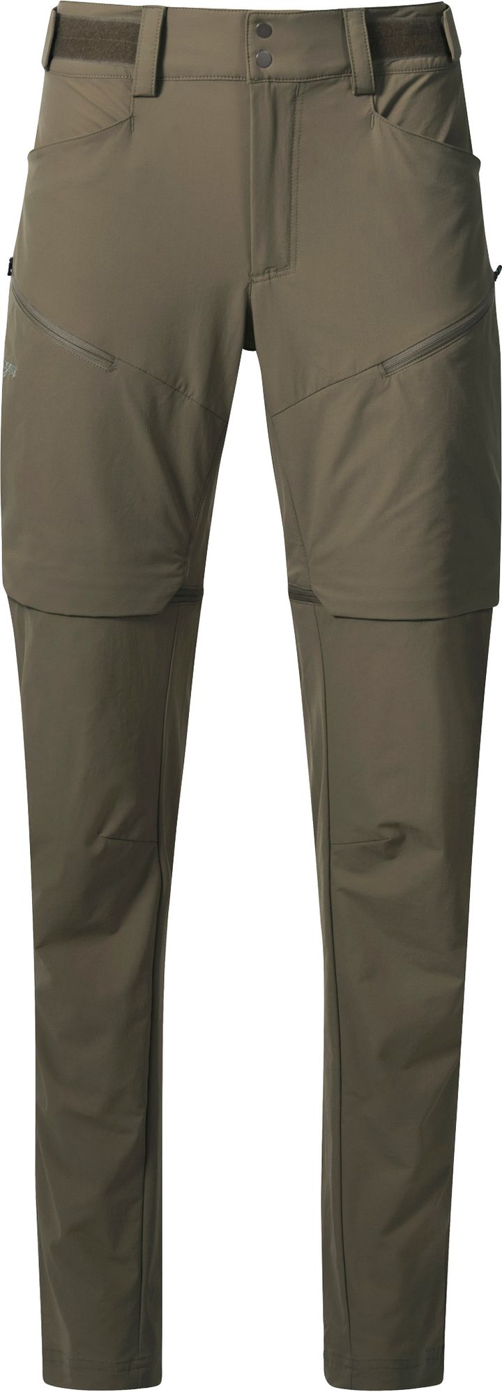 Bergans Women's Convertible Zip-Off Softshell Pants Green Mud Bergans