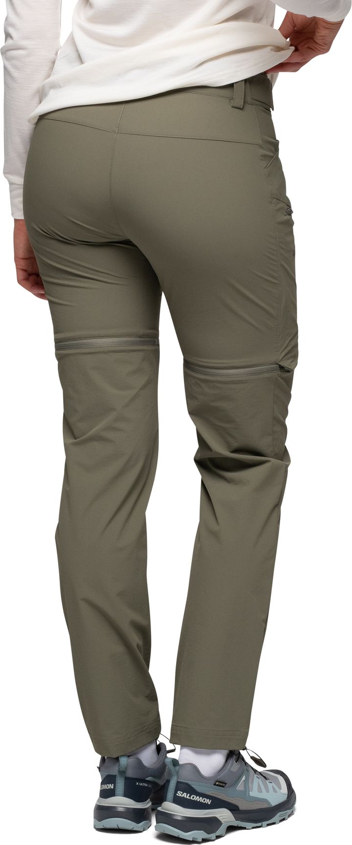 Bergans Women's Convertible Zip-Off Softshell Pants Green Mud Bergans