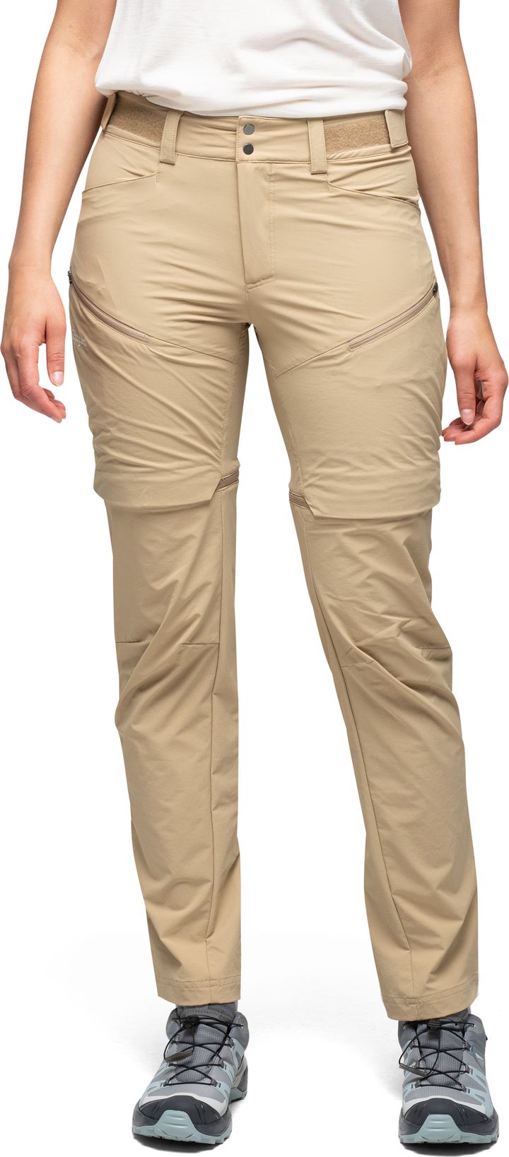 Bergans Women's Convertible Zip-Off Softshell Pants Warm Sand Bergans