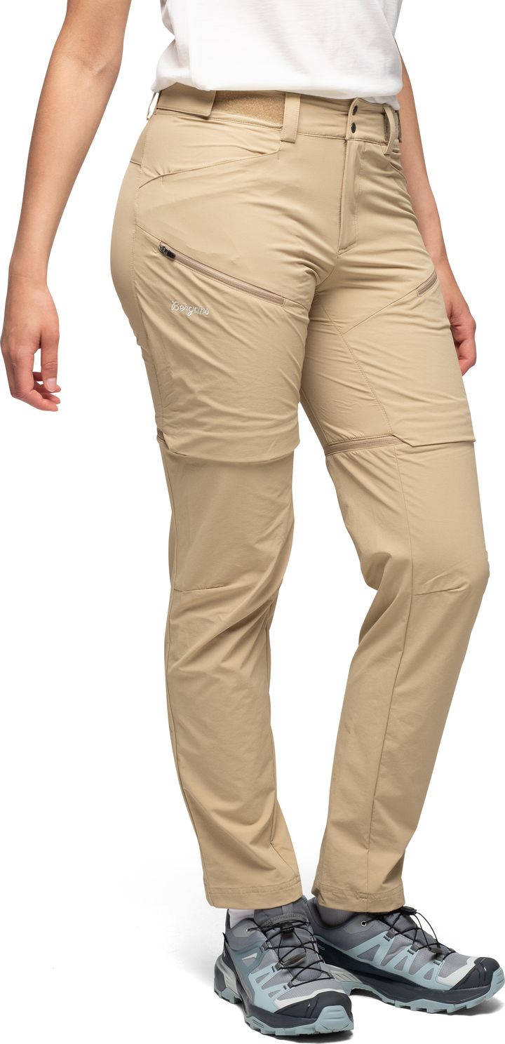 Bergans Women's Convertible Zip-Off Softshell Pants Warm Sand Bergans