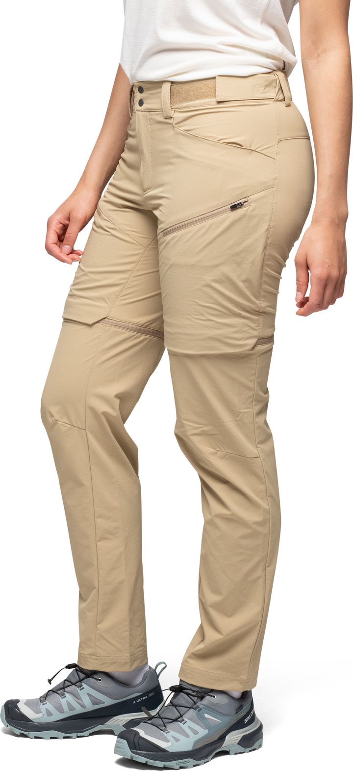 Bergans Women's Convertible Zip-Off Softshell Pants Warm Sand Bergans