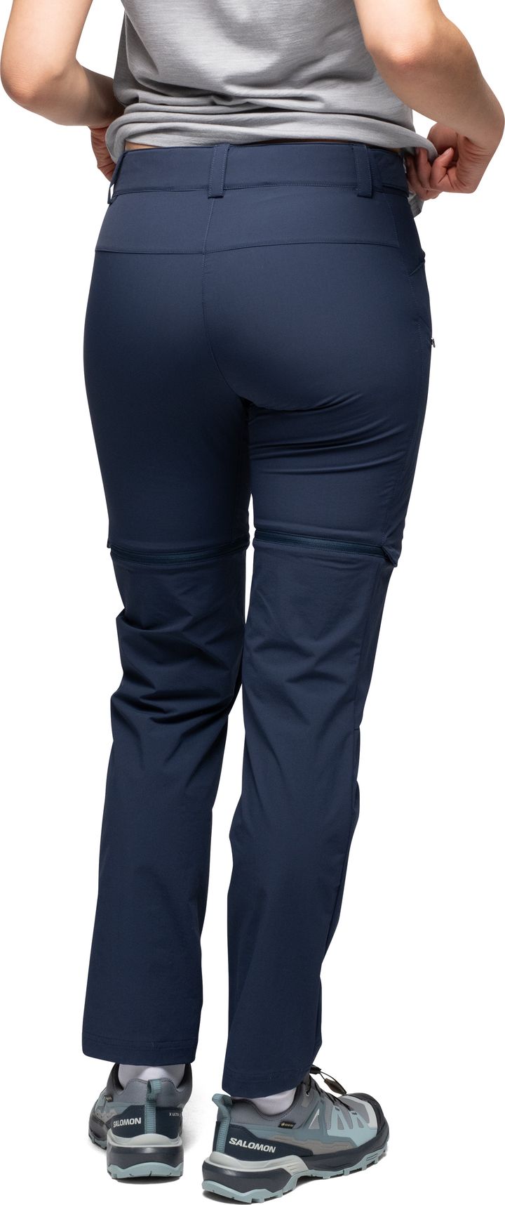 Bergans Women's Convertible Zip-Off Softshell Pants Navy Blue Bergans
