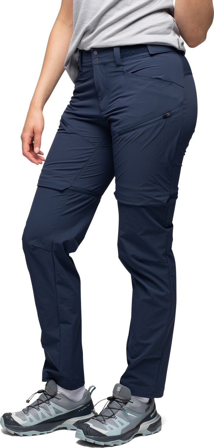 Bergans Women's Convertible Zip-Off Softshell Pants Navy Blue Bergans
