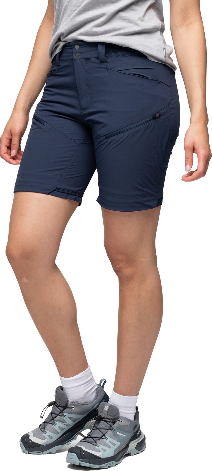 Bergans Women's Convertible Zip-Off Softshell Pants Navy Blue Bergans