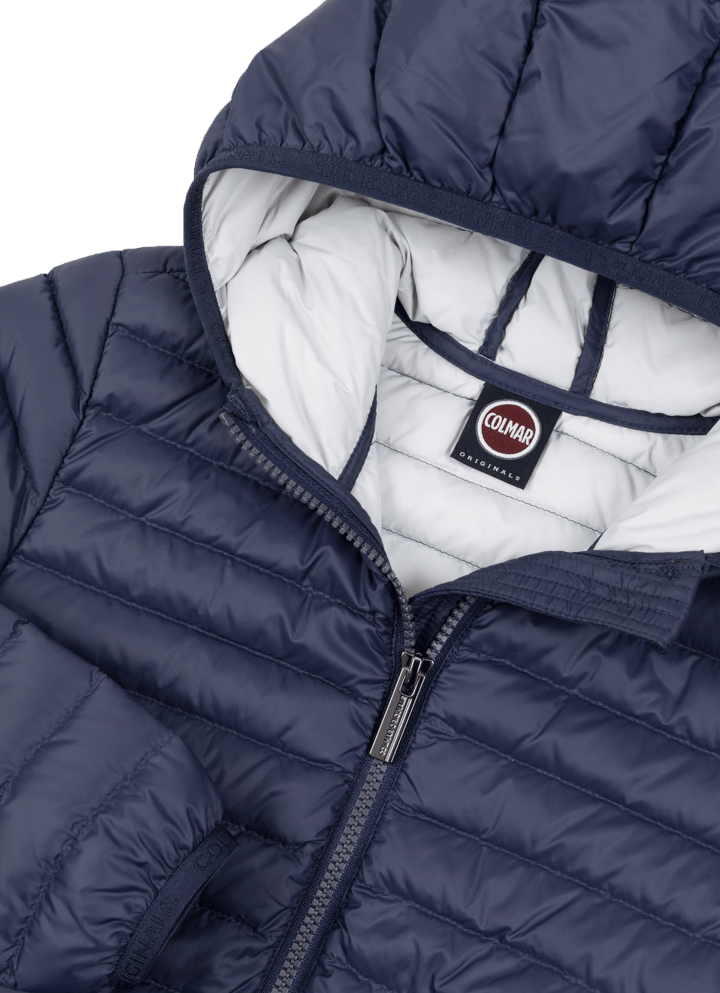 Colmar Boys' Lightweight Hooded Down Jacket Navy Blue T Colmar