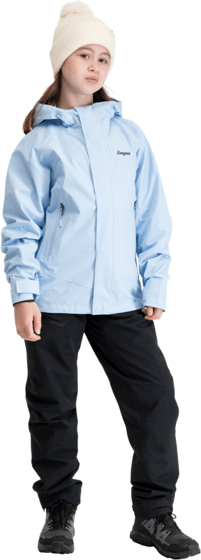 Bergans Juniors' 3L Shell Jacket Cool Blue Bergans