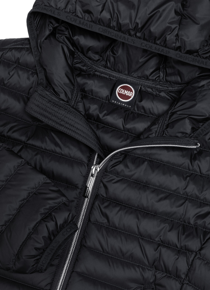 Colmar Girls' Lightweight Hooded Down Jacket Black T Colmar