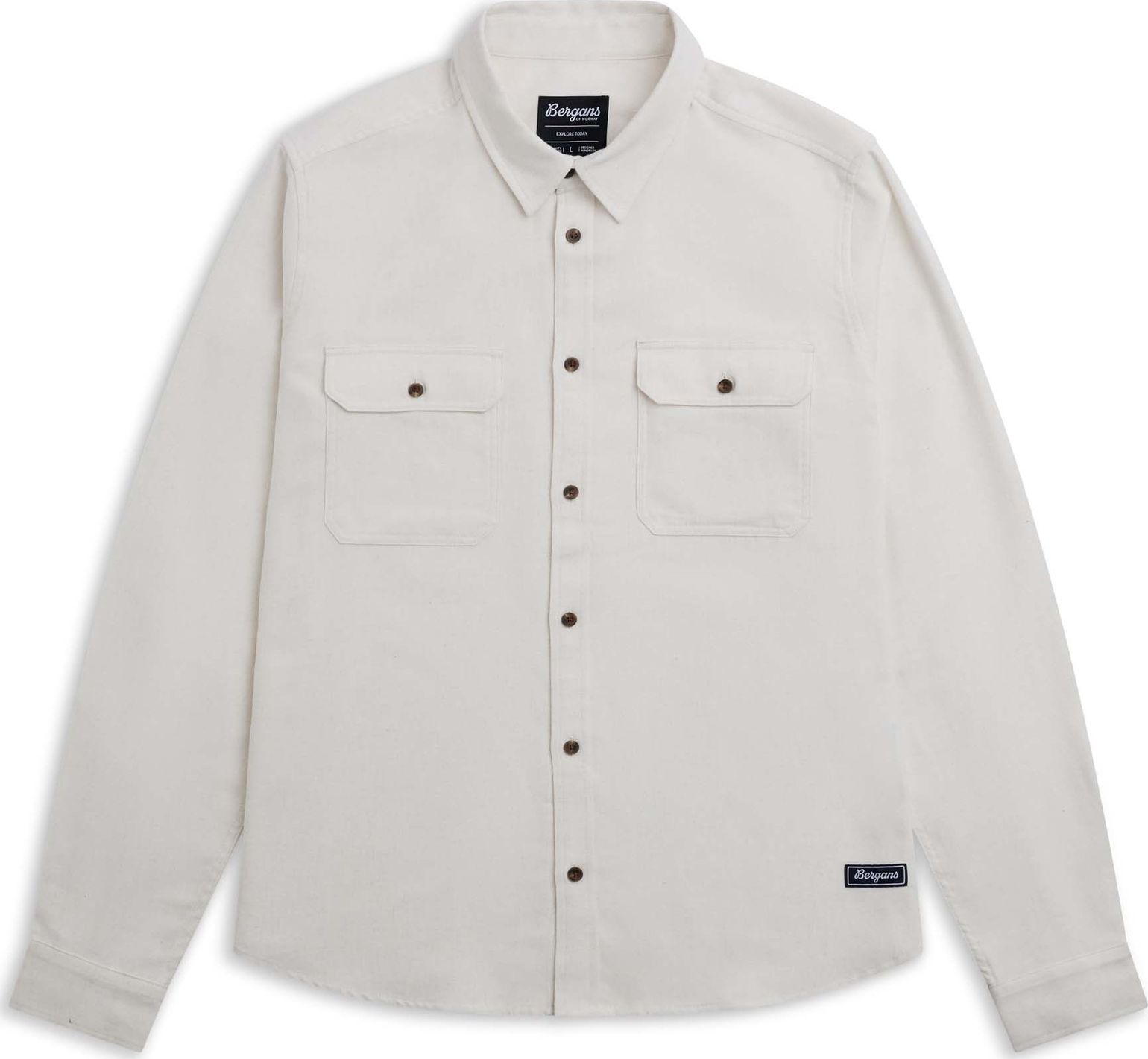 Bergans Men's Nordmarka Flannel Shirt Arctic White