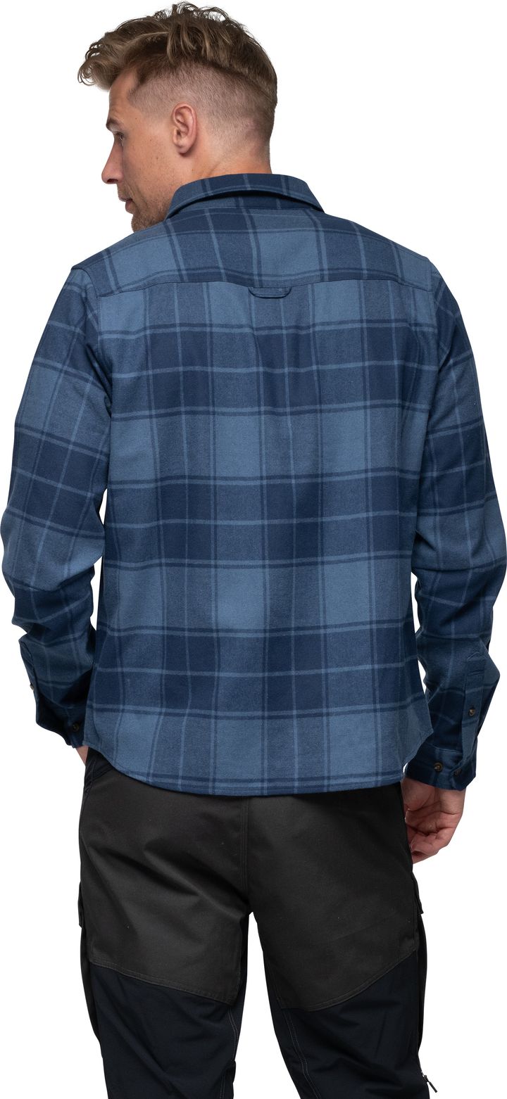 Bergans Men's Nordmarka Flannel Shirt Granite Blue/navy Blue Check Bergans