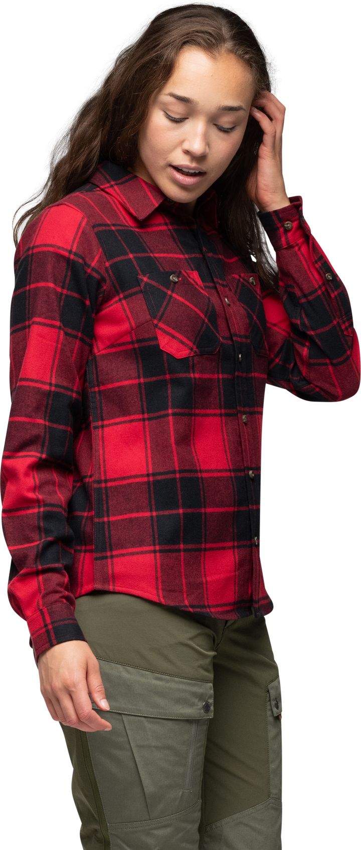 Bergans Women's Nordmarka Flannel Shirt Red/black Check Bergans