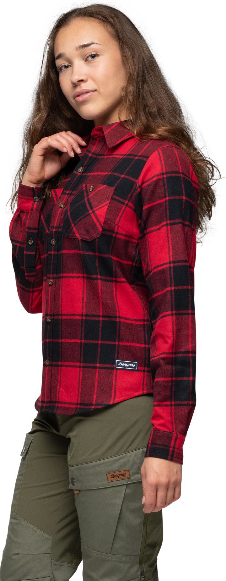 Bergans Women's Nordmarka Flannel Shirt Red/black Check Bergans