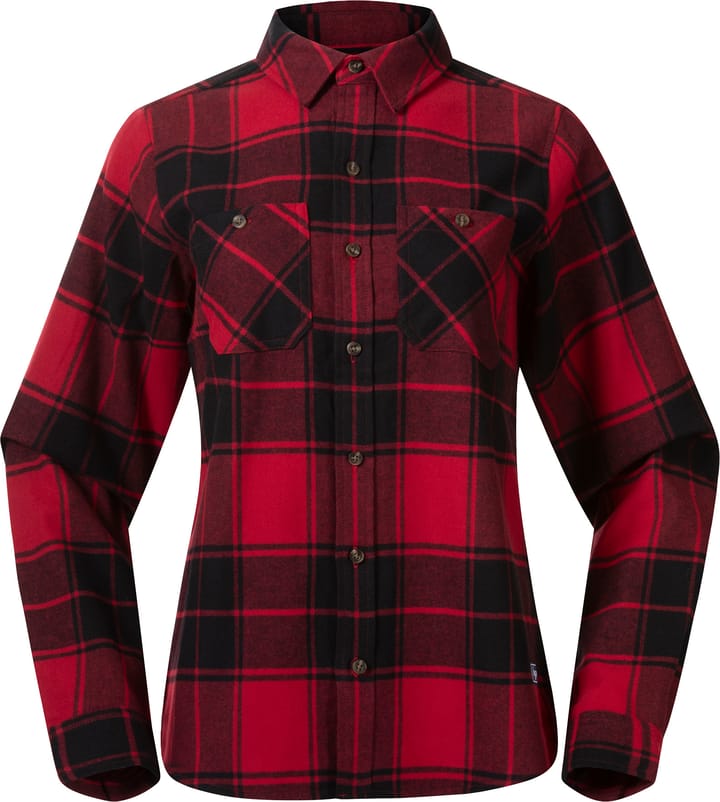 Bergans Women's Nordmarka Flannel Shirt Red/black Check Bergans