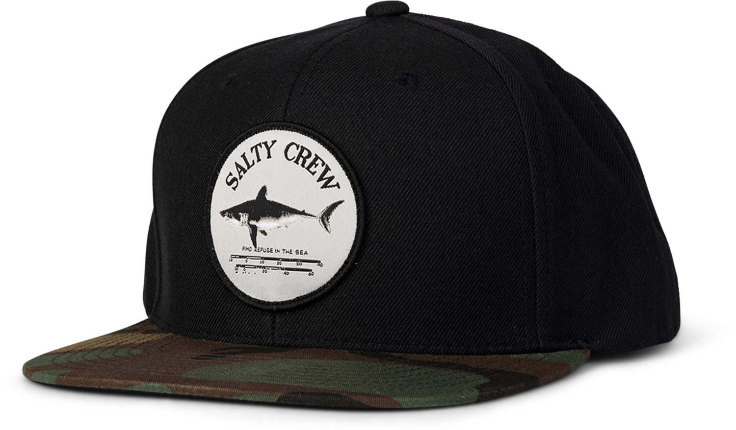 Salty Crew Bruce 6 Panel Black Camo