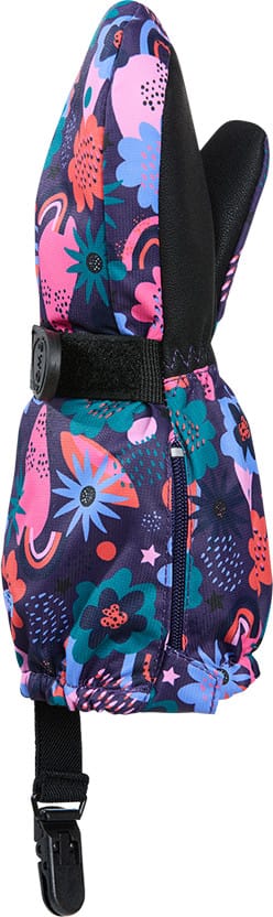 Kombi Kids' Crazy Caribo Mitten Purple Rainbow Flower Kombi