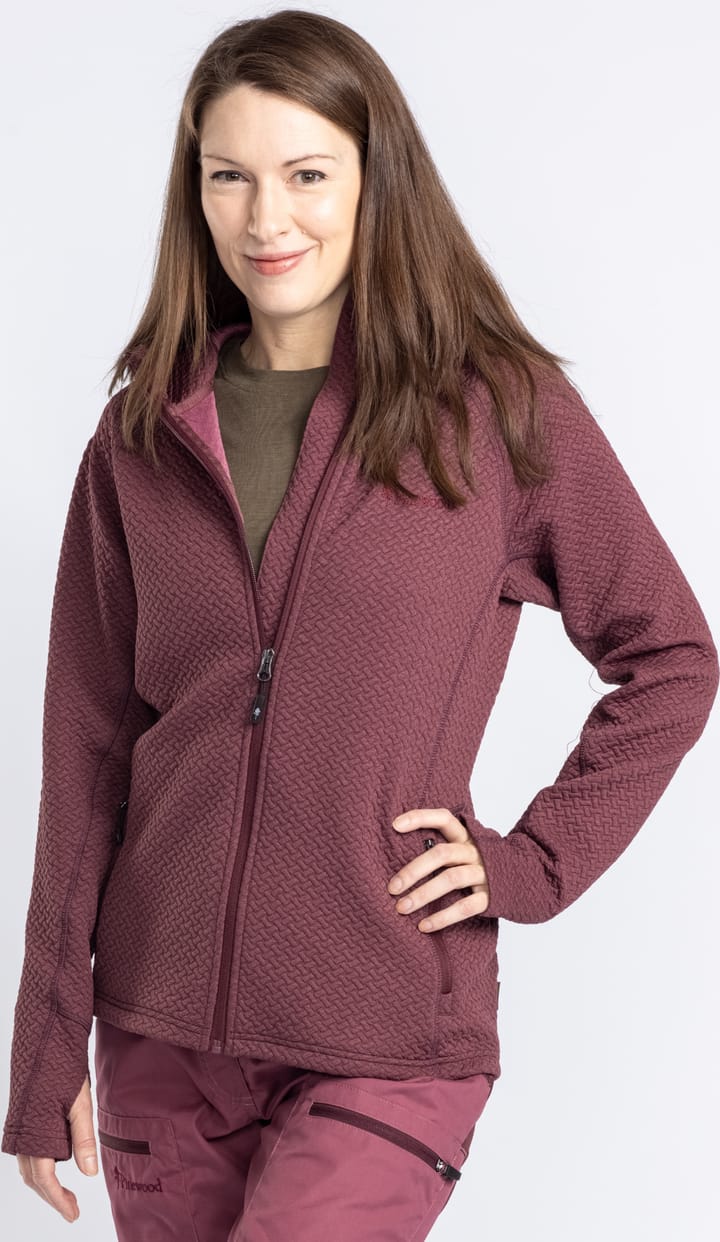 Pinewood Women's Everyday Travel Full Zip Hoodie Earth Plum Mel Pinewood