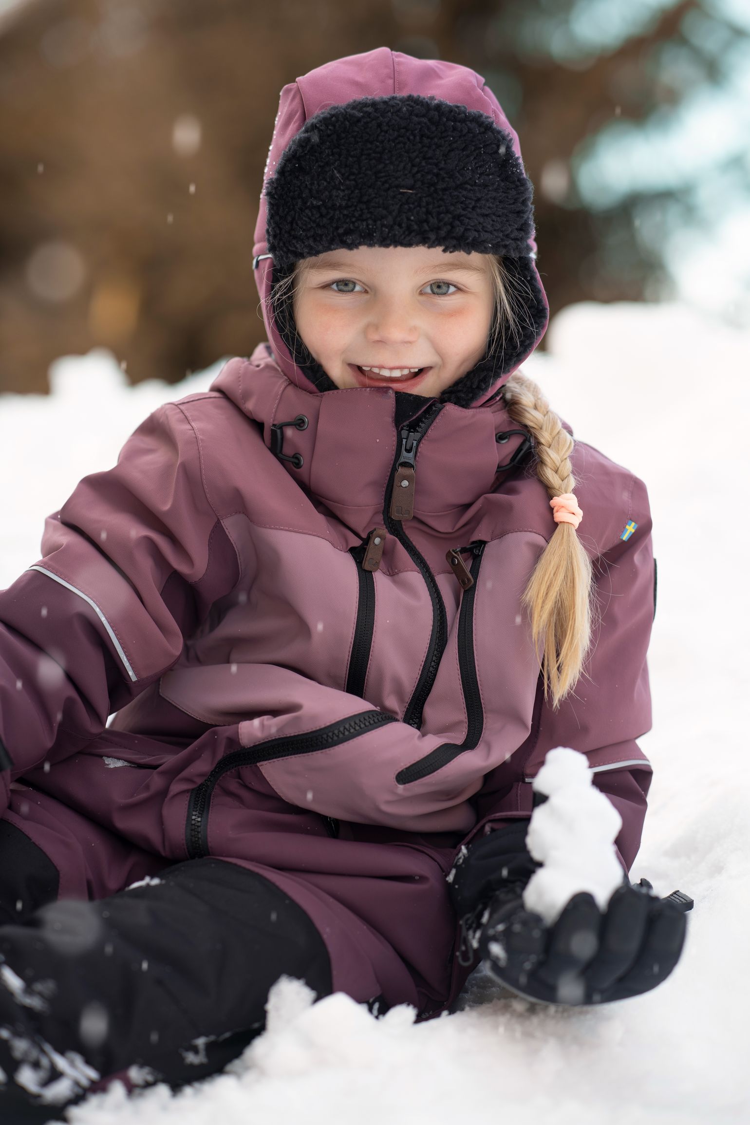 Lindberg Kids' Alpine Winter Overall Dry Rose/plum