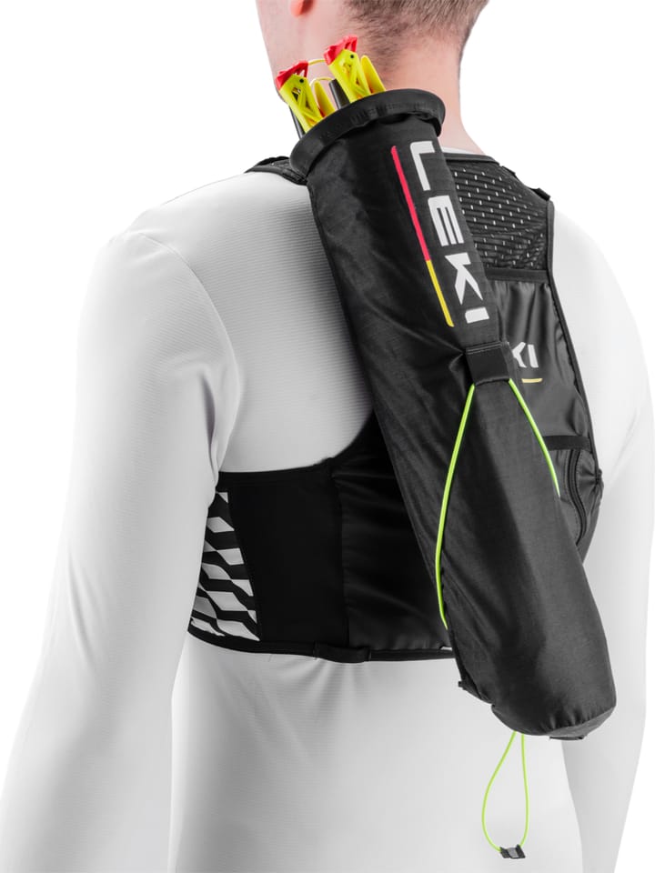 Leki Trail Running Quiver Vest Black-white-bright Red Leki