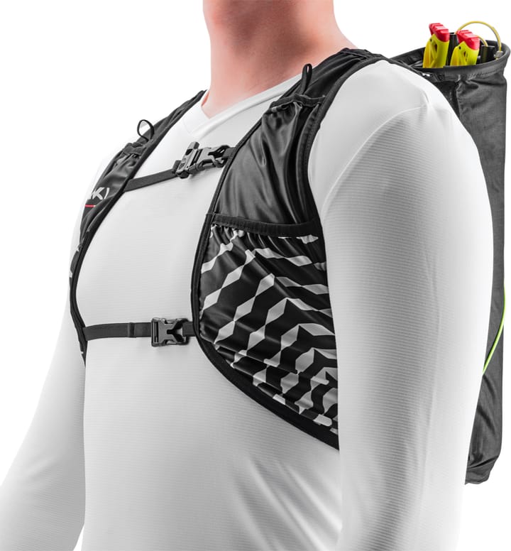 Leki Trail Running Quiver Vest Black-white-bright Red Leki