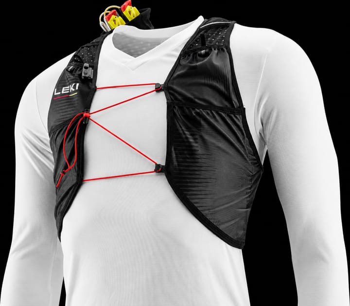Leki Trail Running Quiver Vest Black-bright Red-shuttle Grey Leki