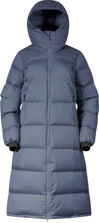 Bergans Women's Urban Down Long Coat Granite Blue Bergans
