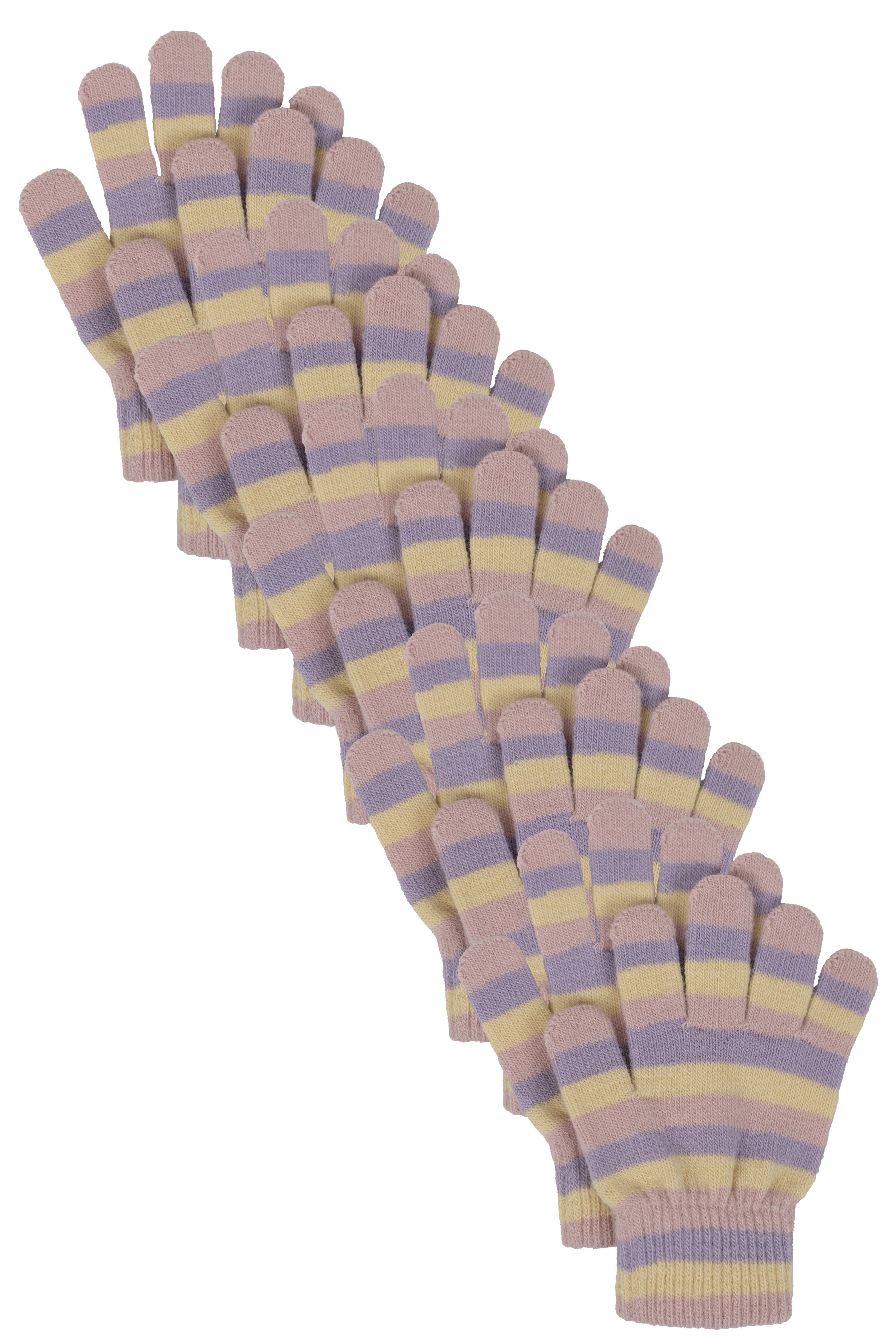 Lindberg Kids' Multi Magic Glove 5-P Pink/yellow Vardagshandskar 15cm/5-8y