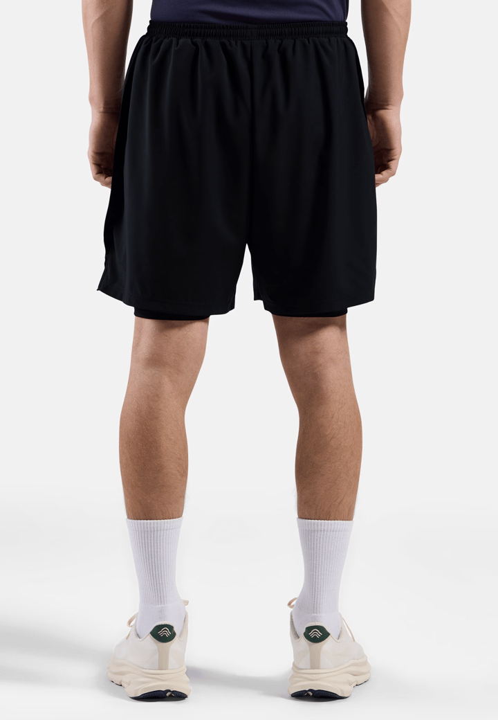 Odlo Men's 2-In-1 Short Essential 6 Inch Black Odlo