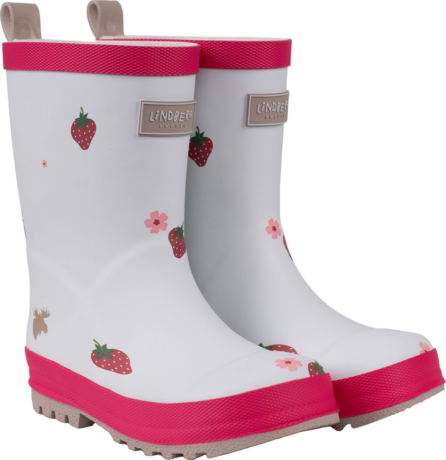Lindberg Kids' Sjövild Rubber Boot White/pink