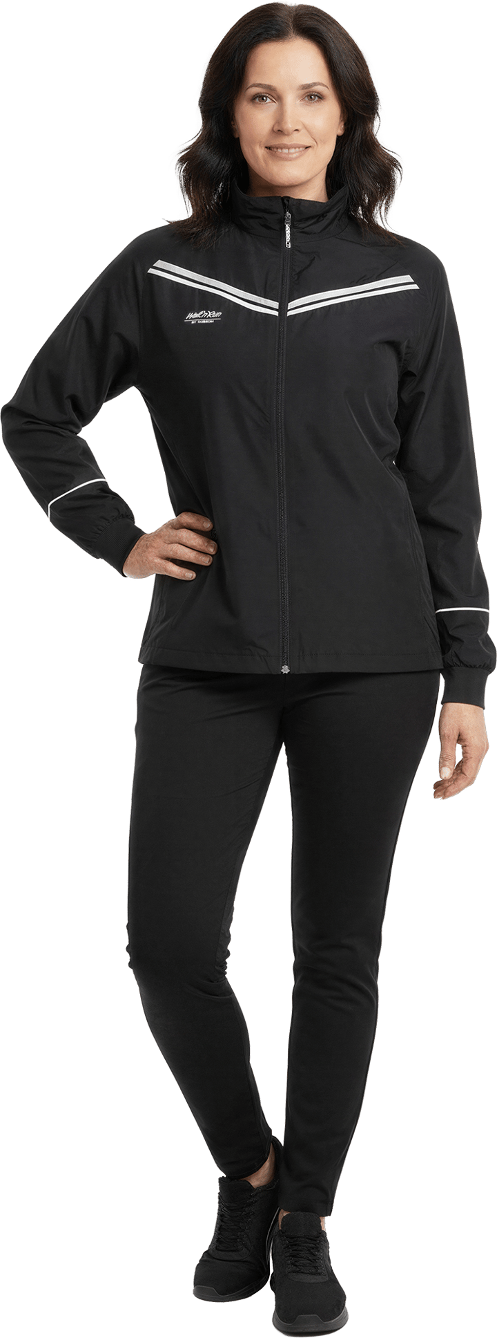 Dobsom Women’s Walk’n’Run Windproof Jacket Black Dobsom