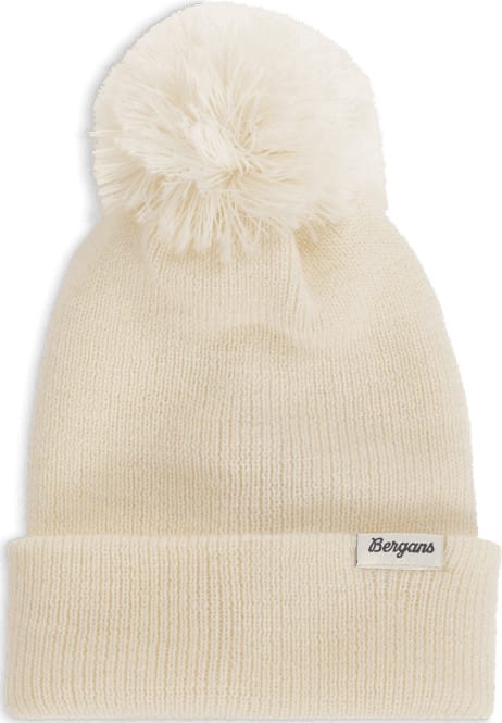 Bergans Junior's Storetind Wool Pom Beanie Vanilla White Bergans Bergans Junior's Storetind Wool Pom Beanie Vanilla White Bergans