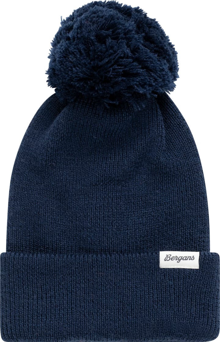 Bergans Juniors' Storetind Wool Pom Beanie Navy Blue Bergans