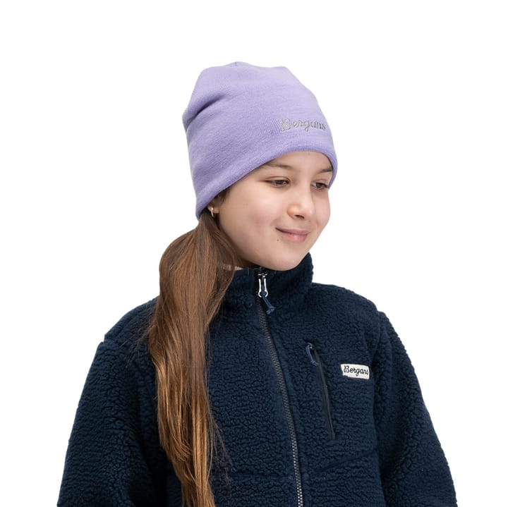 Bergans Junior´s Storetind Fleece Lined Wool Beanie  Acai Smoothie Bergans