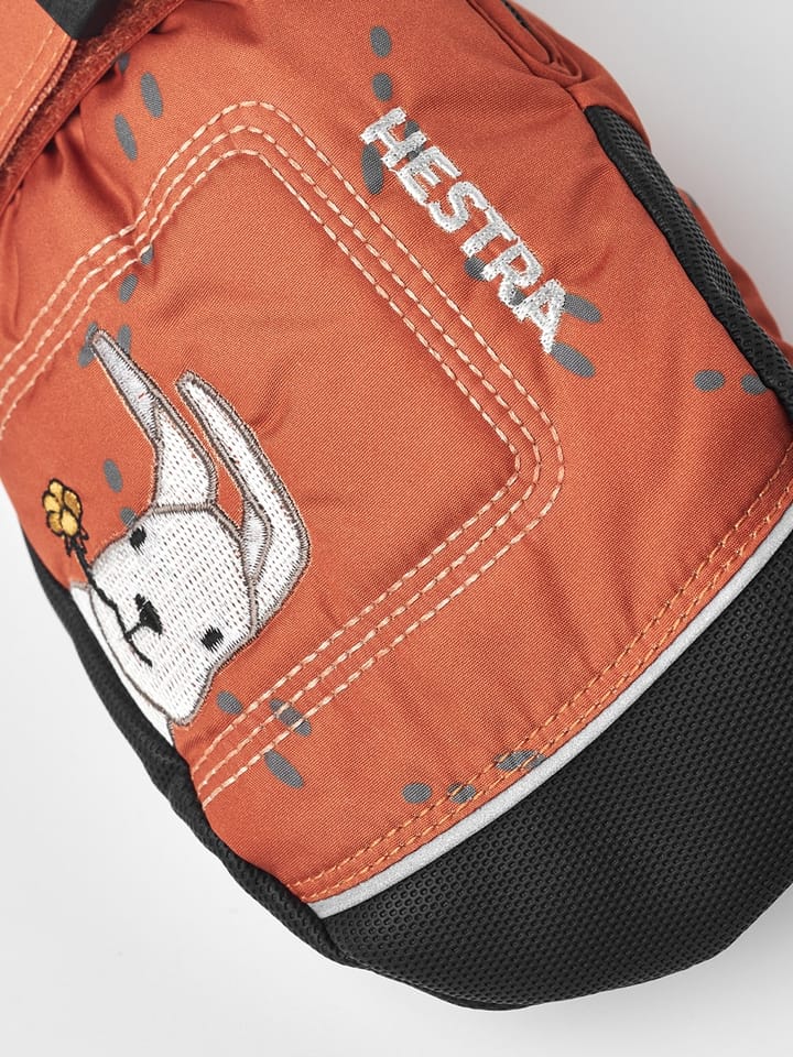 Hestra Baby Zip Long Mitt Orange Print Hestra Hestra Baby Zip Long Mitt Orange Print Hestra