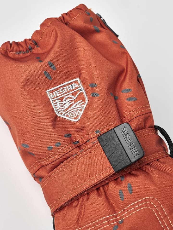 Hestra Baby Zip Long Mitt Orange Print Hestra Hestra Baby Zip Long Mitt Orange Print Hestra
