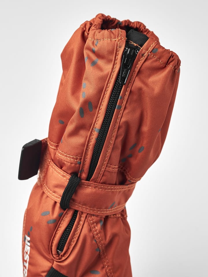 Hestra Baby Zip Long Mitt Orange Print Hestra Hestra Baby Zip Long Mitt Orange Print Hestra