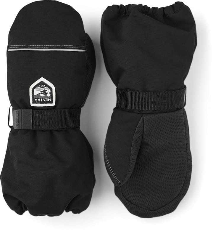 Hestra Kid's Wool Terry Mitt Svart Hestra