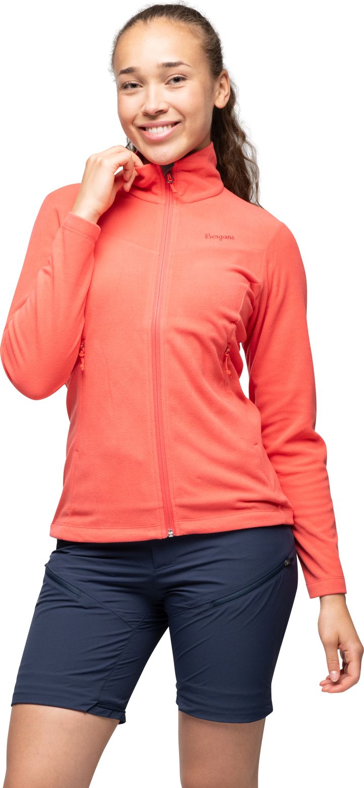 Bergans Women's Finnsnes Fleece Jacket Peachy Red Bergans